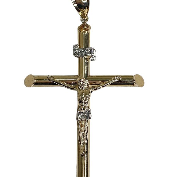 14K Gold  Filled Big Cross - Big Crucifix - Fine Jewelry - Picture 8 of 9